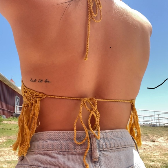 MINKPINK Yellow Fridge Crop Top - Picture 2 of 6